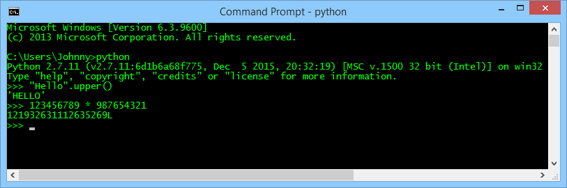 Python command