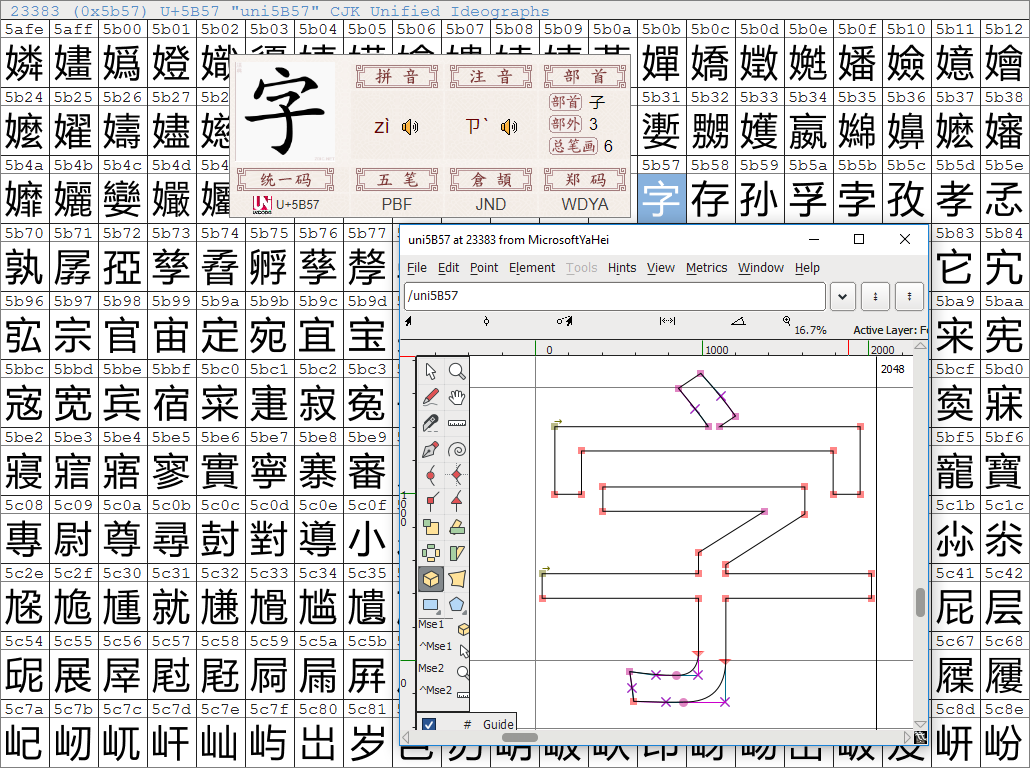 Chinese characters in CJK block